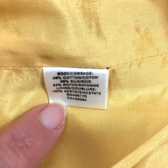 Anthropologie Moulinette Soeurs Behind the Clouds Yellow Swiss Dot Dress Size 4 - Picture 11 of 14